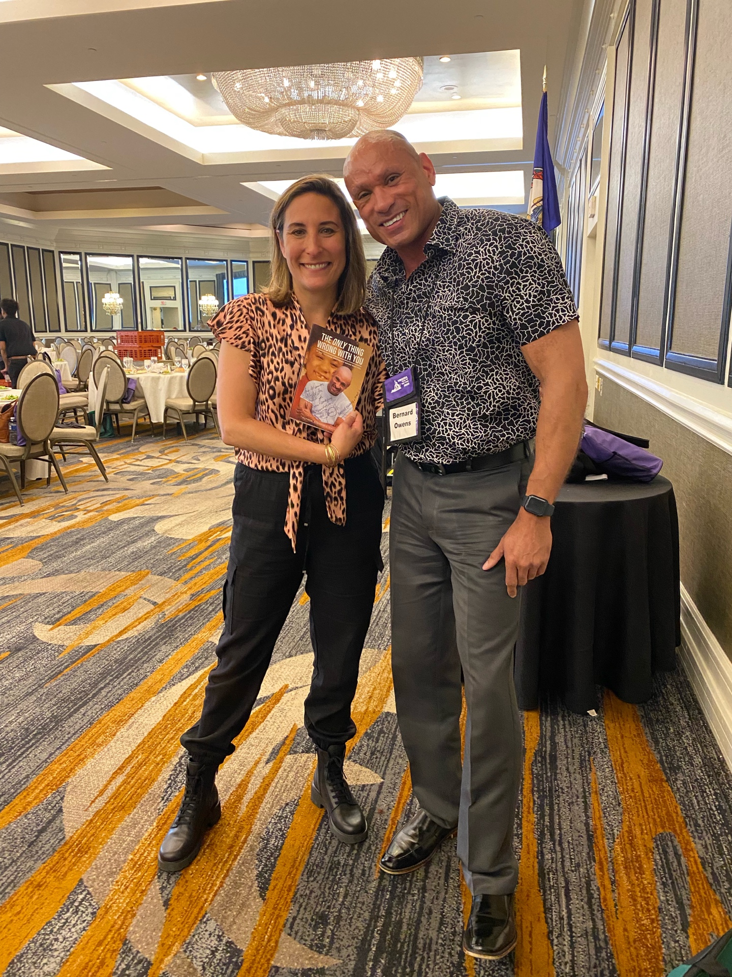 Bernard Owens with NY Times Best-Selling Author Rosalind Wiseman at conference