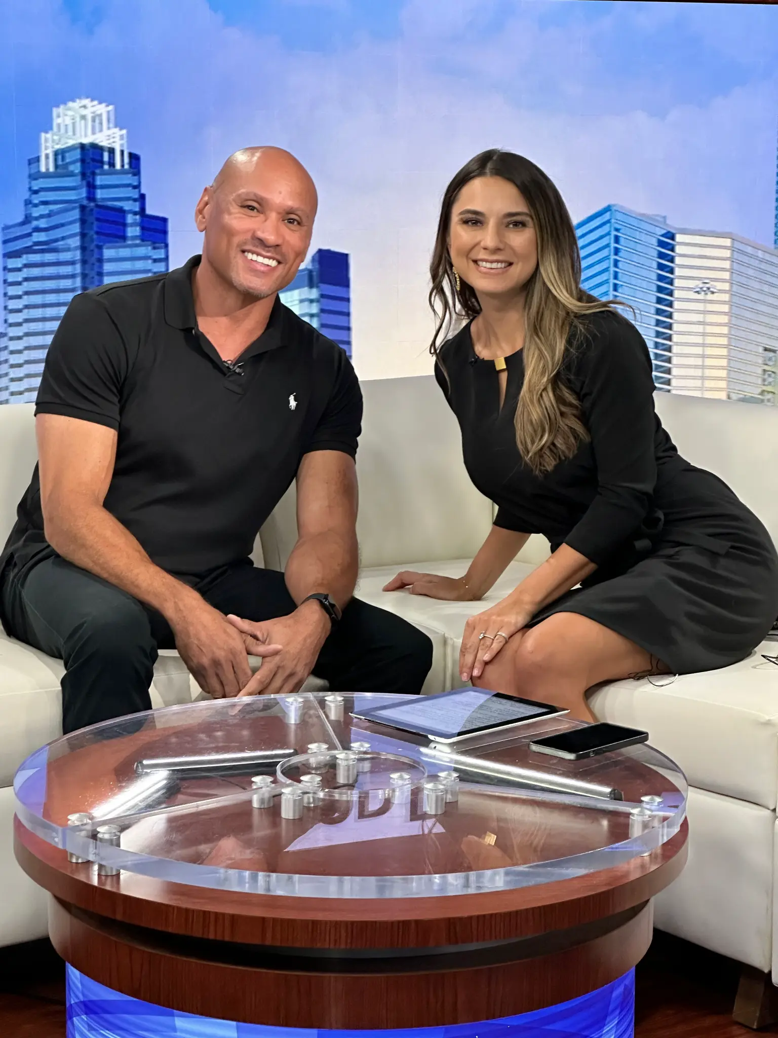 Bernard Owens on Good Day Atlanta set with host