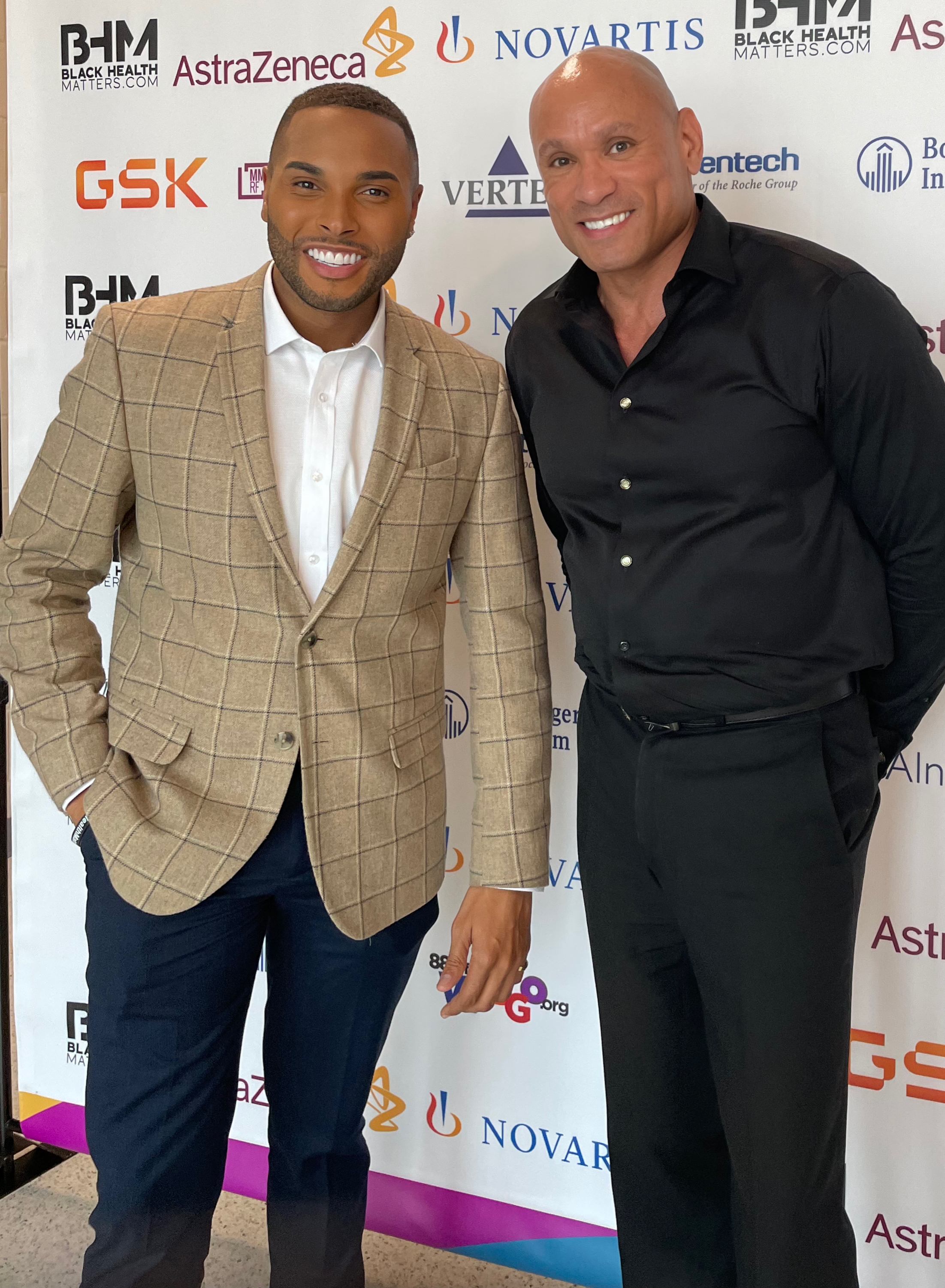 Bernard Owens with Elijah Westbrook (CBS News) at Black Health Matters Summit