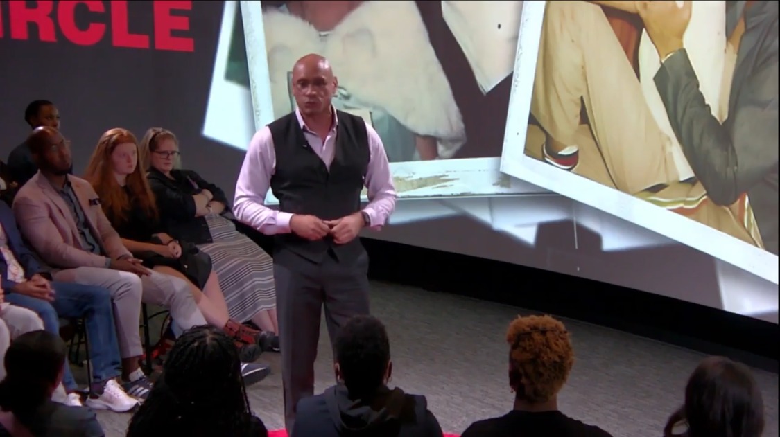 Bernard Owens engaging with audience members during a keynote
