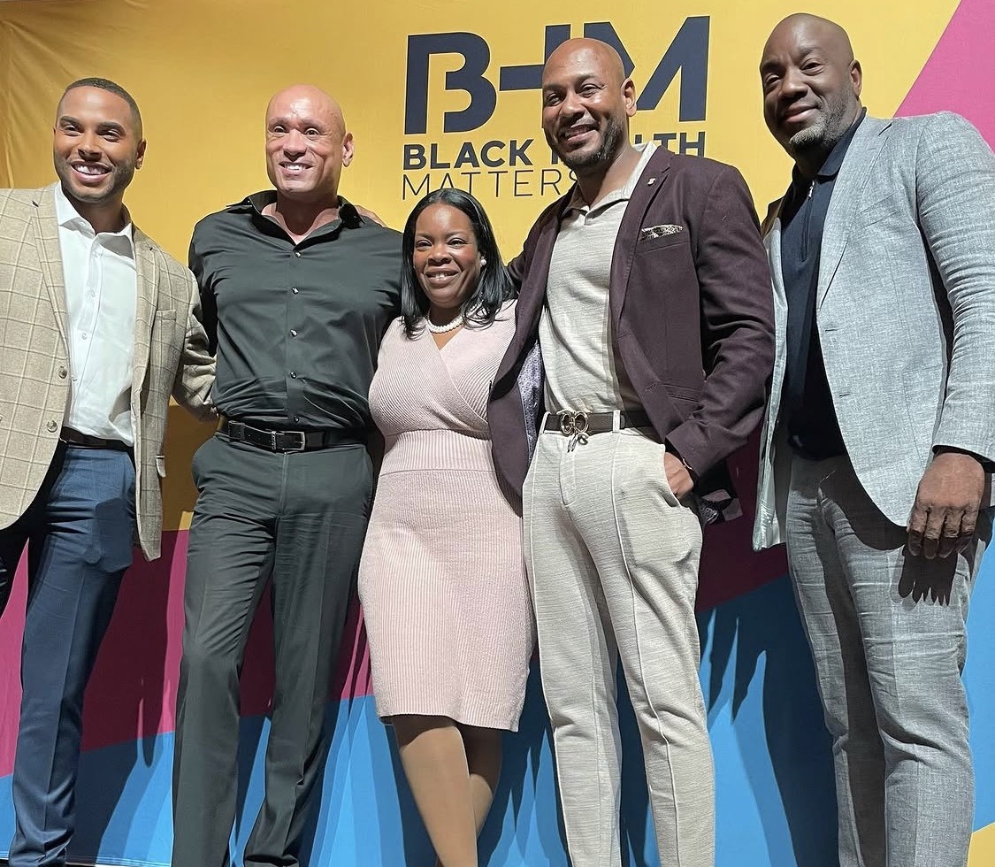 Bernard Owens with Malik Yoba and Elijah Westbrook at the Black Health Matters Summit