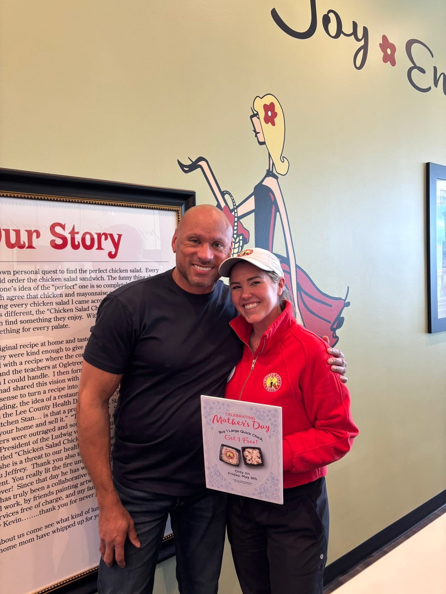 Bernard with community partner Devon Cavanaugh Chamberlin of Chicken Salad Chick